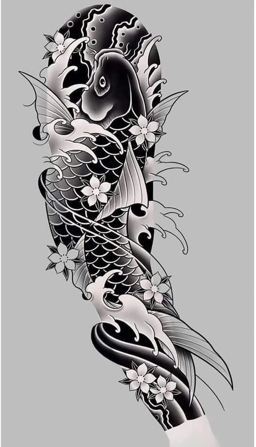 鯉魚(yú)紋身新設(shè)計(jì)，友情與陪伴的溫馨故事展